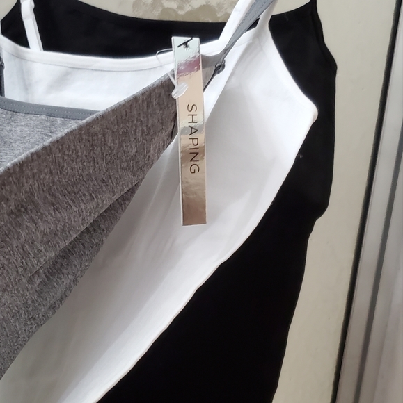 NWT MarylynMonroe 3PK Spaghetti Sleeves Seamless Shaping Camis;B/W/G;Sz L&M.$45 - Picture 13 of 15